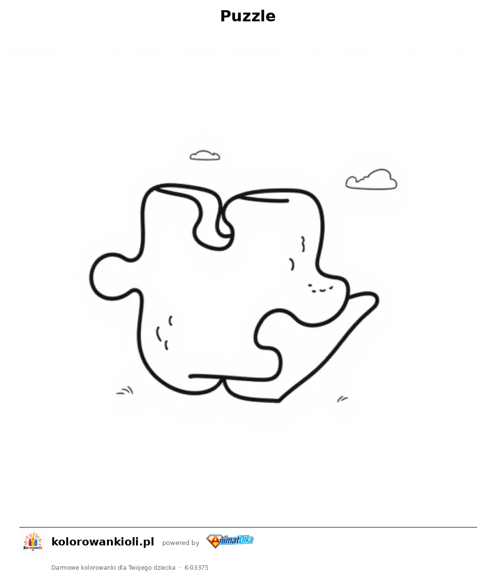 Puzzle — kolorowanka do wydruku dla dzieci