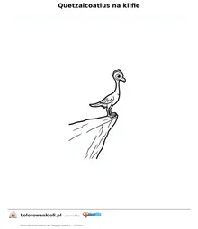 Quetzalcoatlus na klifie — kolorowanka do wydruku dla dzieci
