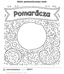 Kolor pomarańczowy wzór — kolorowanka do wydruku dla dzieci