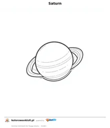 Saturn — kolorowanka do wydruku dla dzieci