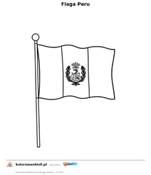 Flaga Peru — kolorowanka do wydruku dla dzieci